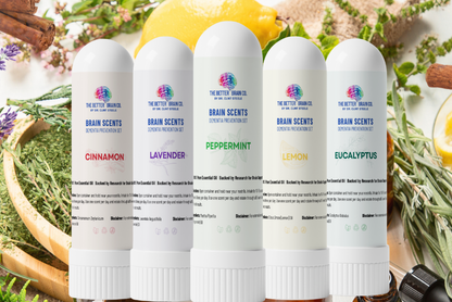Brain Scents Inhaler 5-Pack – Focus & Relaxation (Lasts 6 Months)